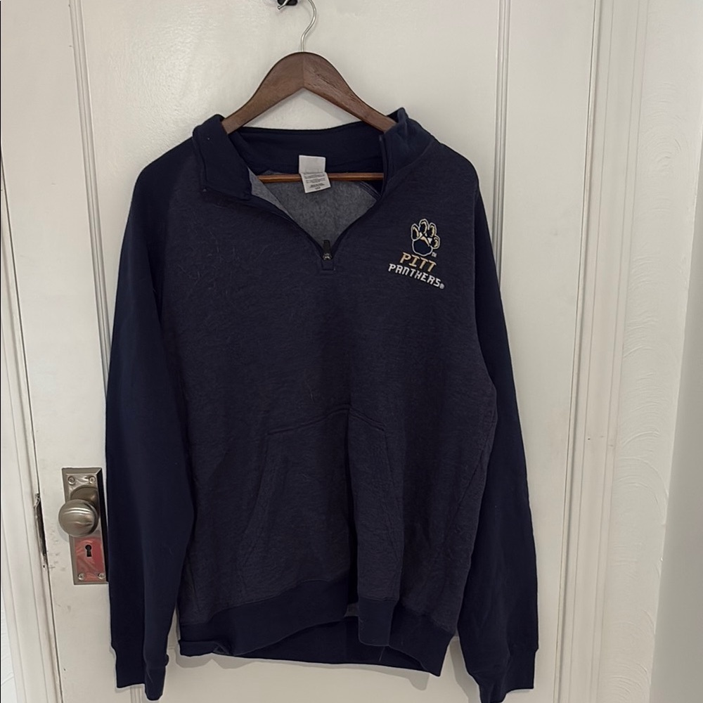 Knights Apparel Blue Zip Up Sweater with Athletic Fit